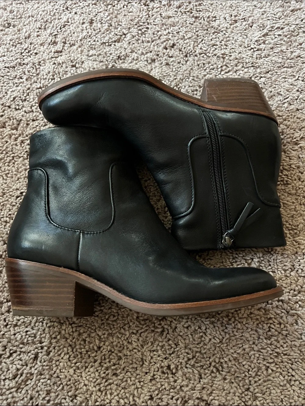 Sofft Black Leather Ankle Boots - Women's Classic Side-Zip Boot 9.5